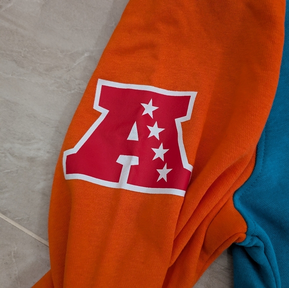 Miami Dolphins Teal and Orange Hoodie - Picture 6 of 12
